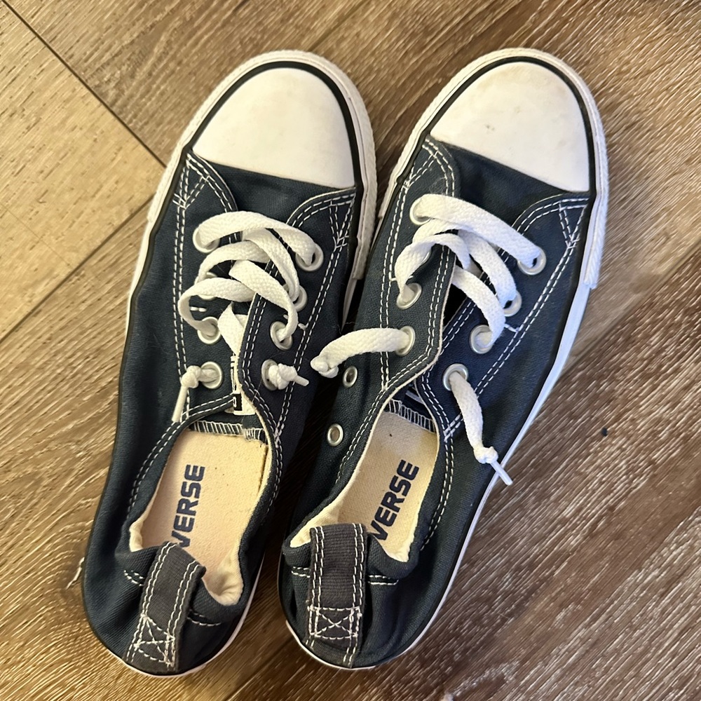 Navy blue shoreline converse
